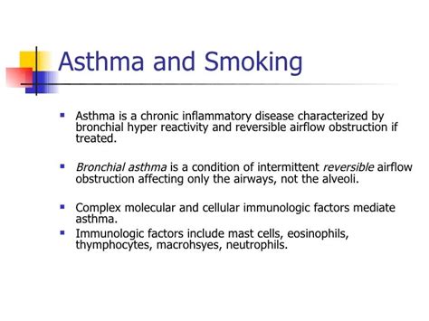 Asthma And Smoking