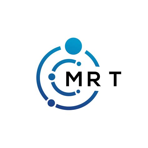 MRT letter technology logo design on white background. MRT creative ...