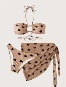 High Quality Thong Beach Bikini Womens Three Piece Swimsuits Textured Fabric Swimwear For Summer