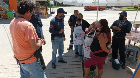 Supervisan Cumplimiento De Medidas Sanitarias En Tianguis La Escopeta