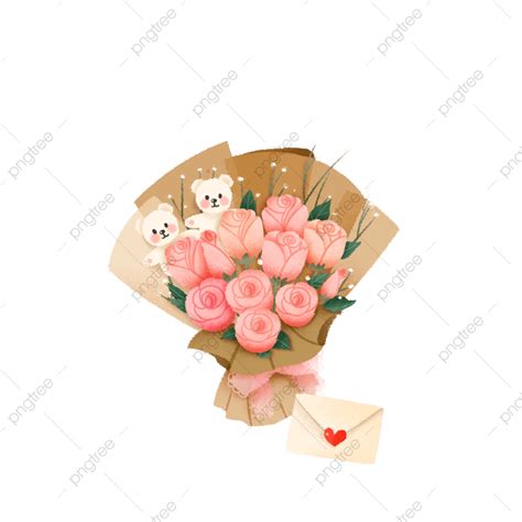 Mother′s Day Png Picture Mother S Day Bear Pink Rose Envelope Mother