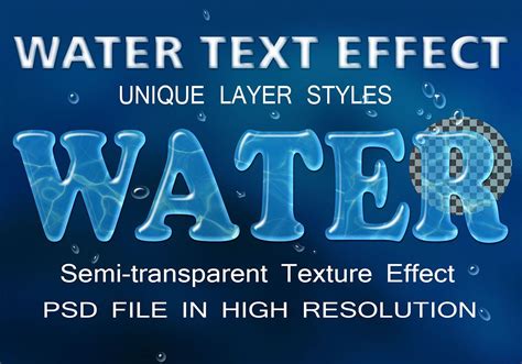 Water Text Effect Psd File Text Effects Psd Text