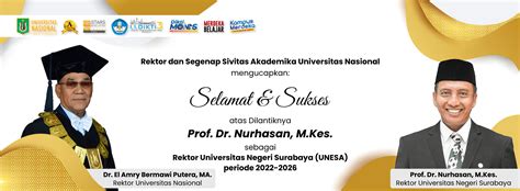 Selamat Sukses Atas Pelantikan Bpk Prof Dr Nurhasan M Kes