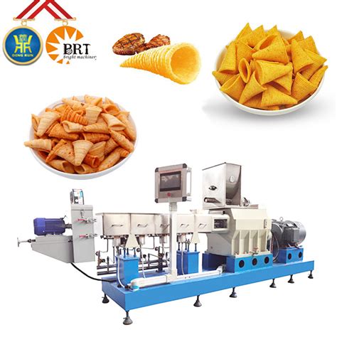 Double Screw Corn Chips Pops Fried Snacks Food Extrusion Machine