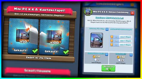 Mini Pekka Sonderangebot Herausforderung Bestes Challenge Deck Clash Royale Deutsch