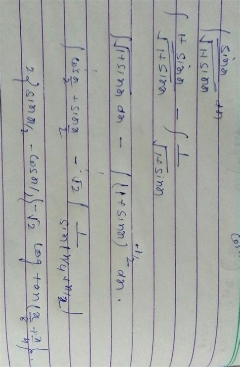 Solve Integration Of Sinx Sinx Dx Brainly In