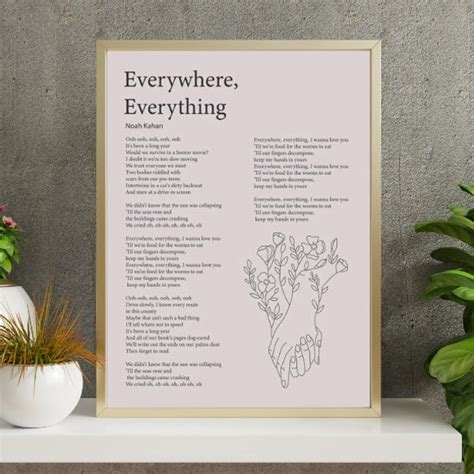 Noah Kahan Everywhere Everything Print Etsy