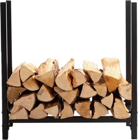 WORDFUN Metall Kaminholzregal Brennholzregal Holzhalter Aus Stahl