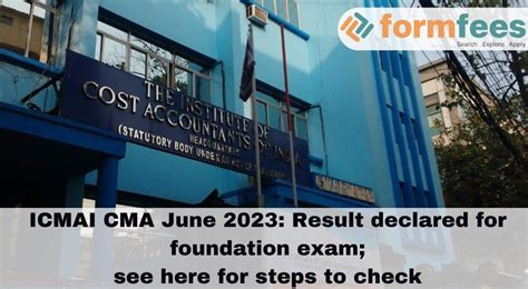 Icmai Cma June Result Declared For Foundation Exam See Here For