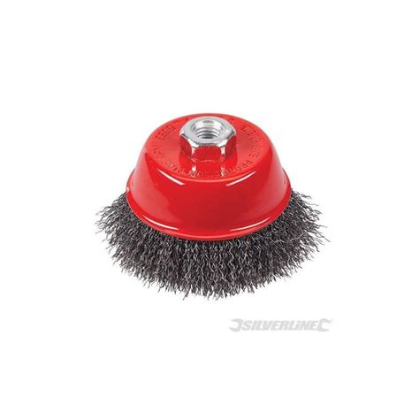 Brosse boisseau à fils ondulés acier pour meuleuse