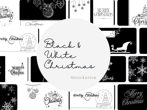 Black And White Christmas Cards Printable Cards 148 X 105 Etsy Canada