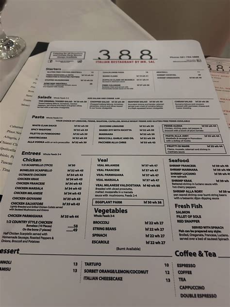 Menu and Dining Information for Sal’s Italian Restaurant and Pizza 3