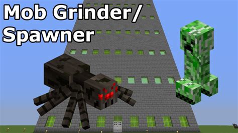 Minecraft Mob Grinder Tutorial How To Make A Mob Spawner In Minecraft