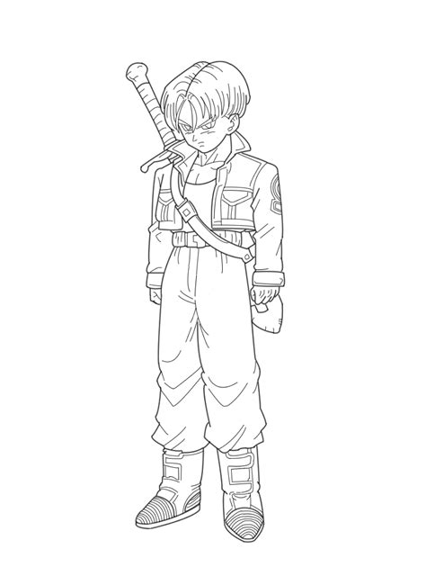 Future Trunks Super Saiyan 3 Coloring Pages Coloring Pages