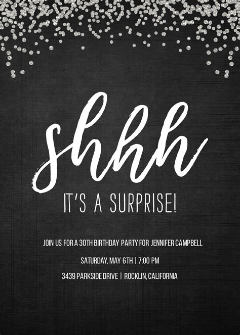 It S A Surprise Party Birthday Party Invitations