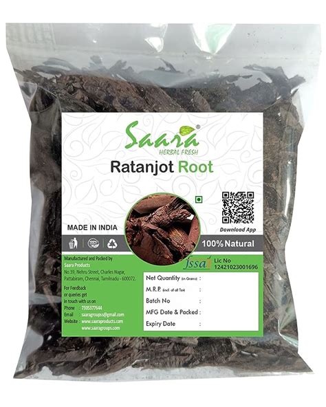 Saara Herbal Fresh Ratanjot Root Vembalam Pattai Laljadi Alkanet