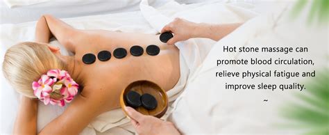 Amazon Ciieeo Body Massage Stones Kit Natural Hot Stones For Back Neck Shoulders Spa