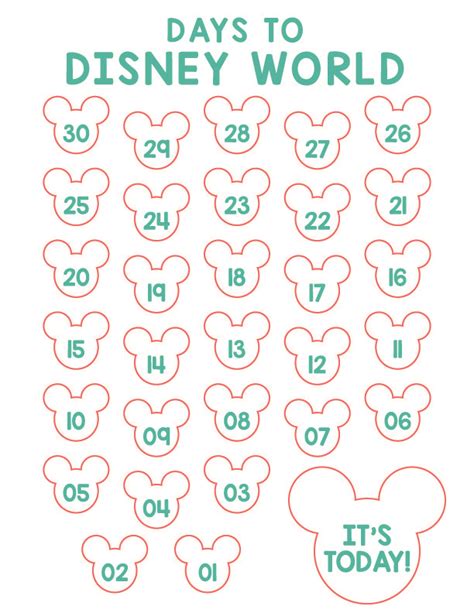 Magical Disney Countdown Calendar