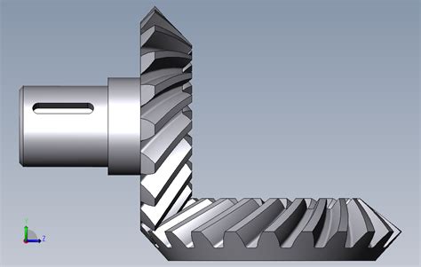 锥形齿轮，伞齿轮solidworks 2012模型图纸下载 懒石网