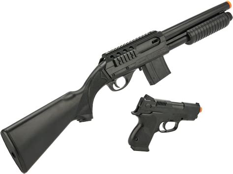 Mossberg 590 Tactical Airsoft Shotgun And Airsoft Pistol 6mm Bb Kit