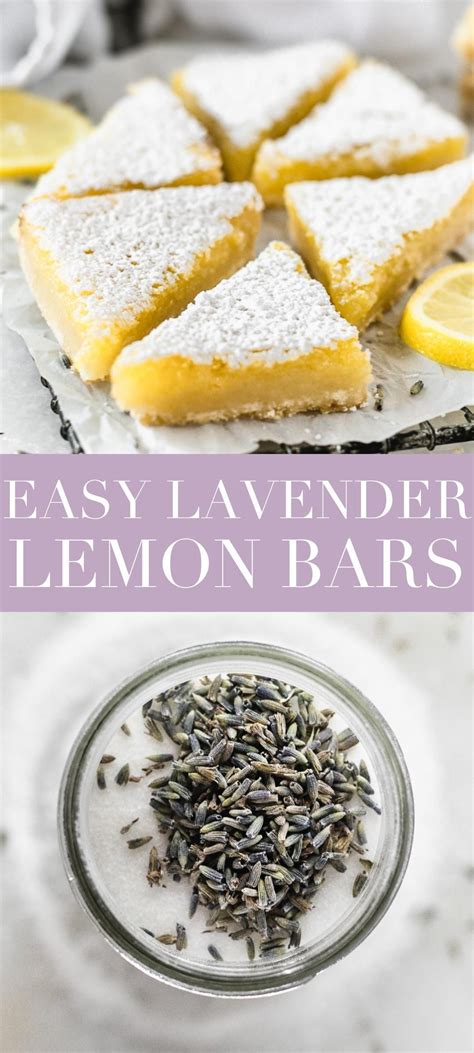 Easy Lavender Lemon Bars Receta