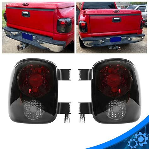 Pair Smoked Tail Lights Lamps For 99 04 Chevy Silverado Gmc Sierra Stepside Ebay