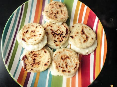 Delicious Colombian Arepas Filled With Mozzarella Cheese Colombian