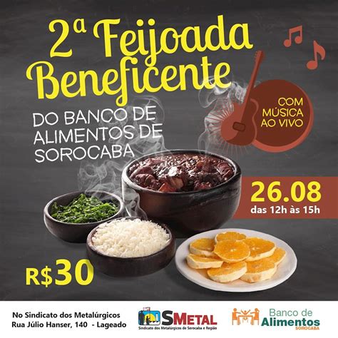 Domingo Tem Feijoada Beneficente Em Prol Do Banco De Alimentos