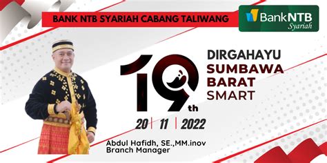 BANK NTB SYARIAH CABANG SUMBAWA BARAT MENGUCAPKAN DIRGAHAYU KABUPATEN