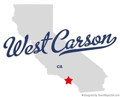 Map of West Carson, CA, California