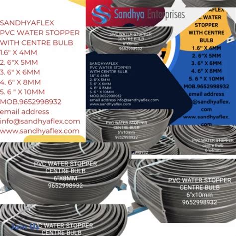 Sandhyaflex Pvc Water Stopper At Rs Meter Polyvinyl Chloride Water