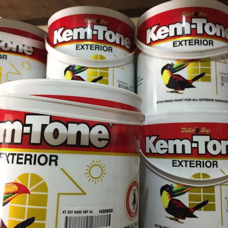 Jual CAT TEMBOK KEMTONE EXTERIOR SATIN FINISH 3 8l Base TBM Kota