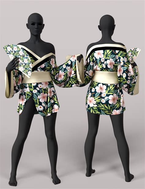 Ah Dforce Hot Kimono Outfit For Genesis Daz D