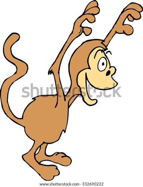 Monkey Excited Stock Vector (Royalty Free) 332690222 | Shutterstock