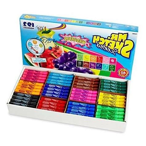 Mr Sketch Washable Scented Markers Chisel Tip Assorted Colors