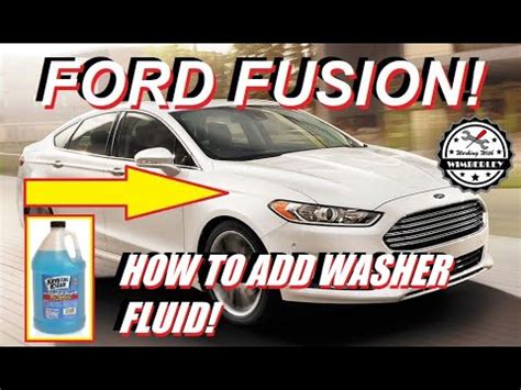 How To Add Windshield Washer Fluid 2013 2020 Ford Fusion All Trims