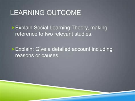 Social Learning Theory Power Point Ppt