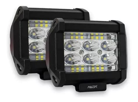 Par Faro Dually 18 Led Auxiliar Fijo Estrobo Varios Colores