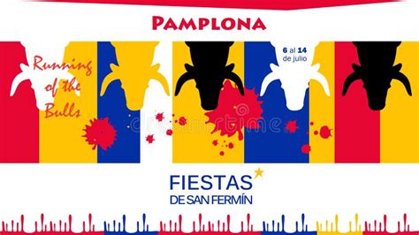 Spain Fiestas Bullfighting Abstract Poster 2024 Spanish San Fermin