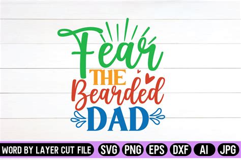 Fear The Bearded Dad Svg Design Graphic By Svg Artfibers · Creative Fabrica