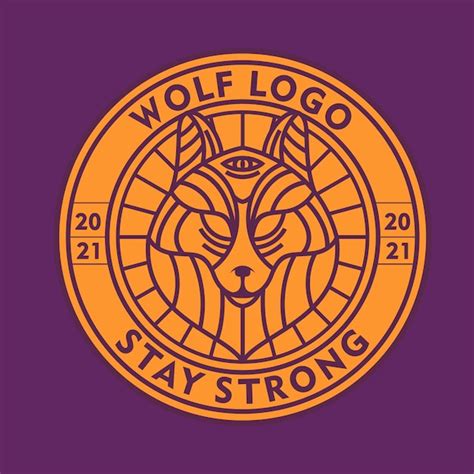 Premium Vector Wolf Line Art Logo Vector