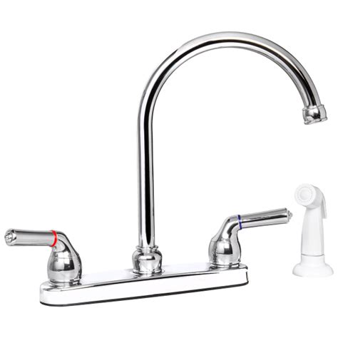 Morningsave Ldr Gooseneck Kitchen Faucet With Dual Handles Chrome