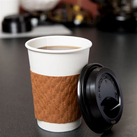 Choice Oz White Poly Paper Hot Cup Pack
