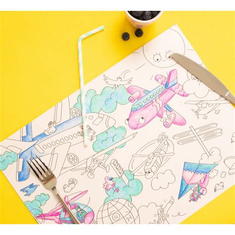 Buy Paper Placemats for Colouring: VEHICLES Toy for Kids Online ...