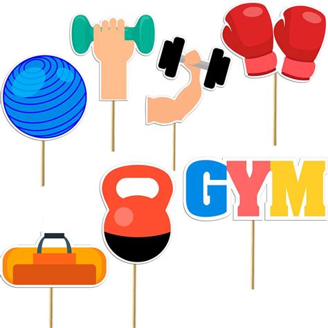 Pcs Weight Lifting Cupcake Toppers Gym Fitness Birthday Party