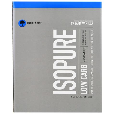 Nature's Best, IsoPure, IsoPure, Low Carb Protein Powder, Creamy Vanilla, 20 Packets, 2.24 oz ...