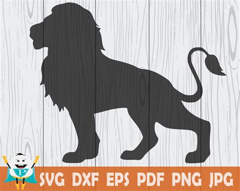 Lion Svg Printable Vector Silhouette Circut Cut File Instant