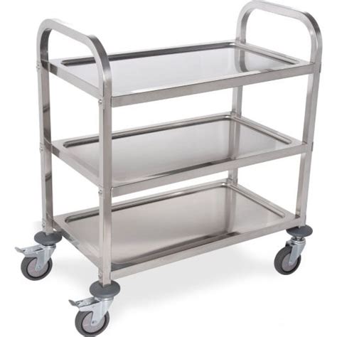 Carlisle Uc4031529 Stainless Steel Three Shelf Knockdown Utility Cart