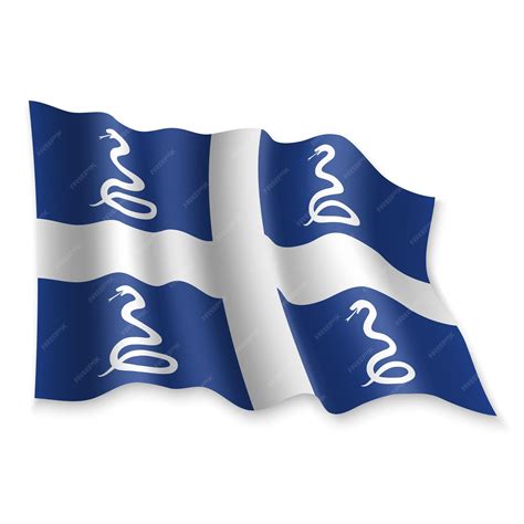 Premium Vector | 3d realistic waving flag of martinique on white background