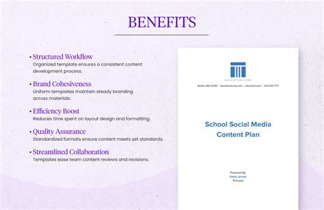 School Social Media Content Plan Template in Word, PDF, Google Docs ...